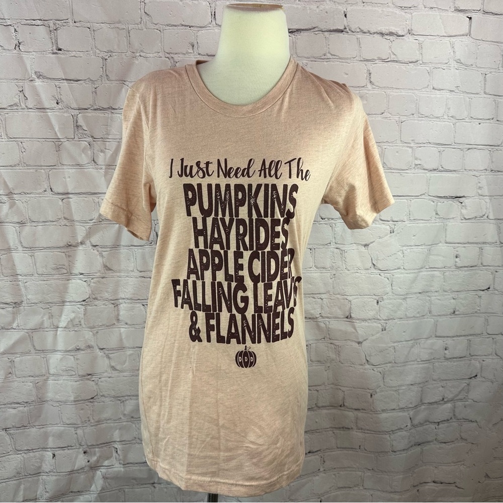 NWT Bella Canvas boutique fall themed graphic tee layering thanksgiving